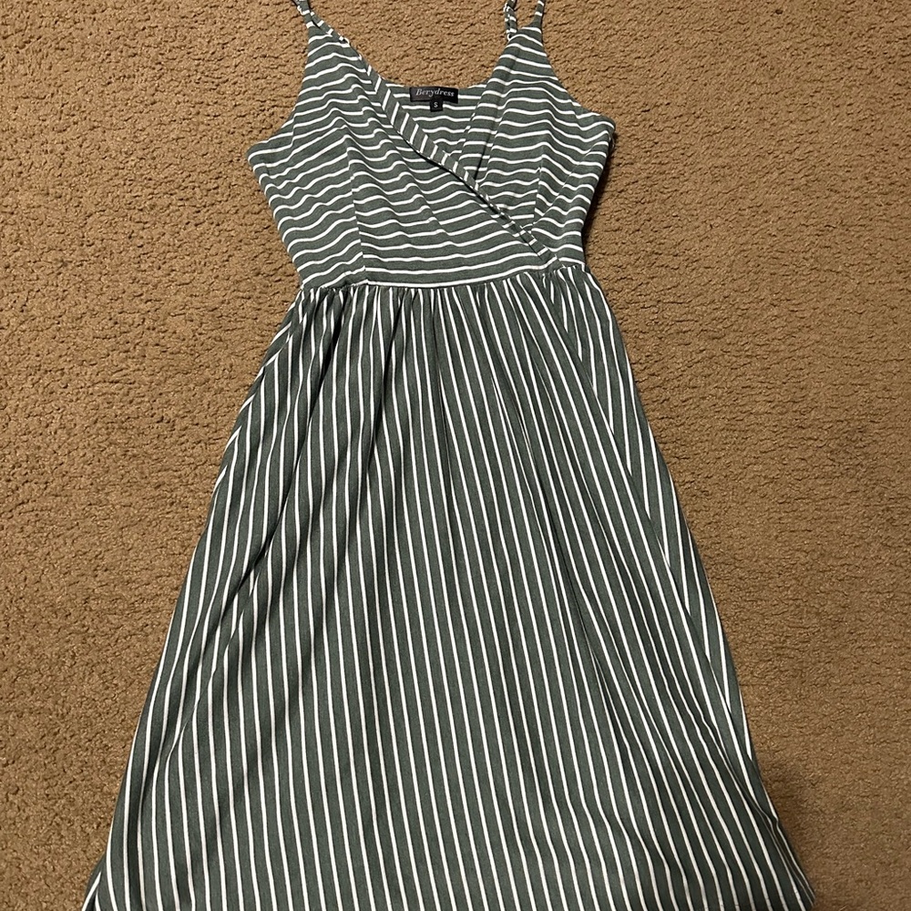 Striped Sleeveless Maxi Dress